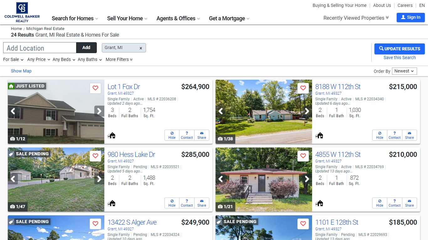 Grant, MI Real Estate & Homes For Sale - coldwellbankerhomes.com