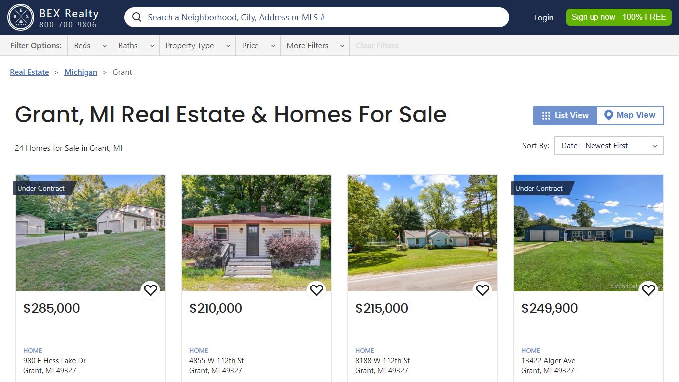 Grant, MI Homes For Sale - Michigan Real Estate | BEX Realty